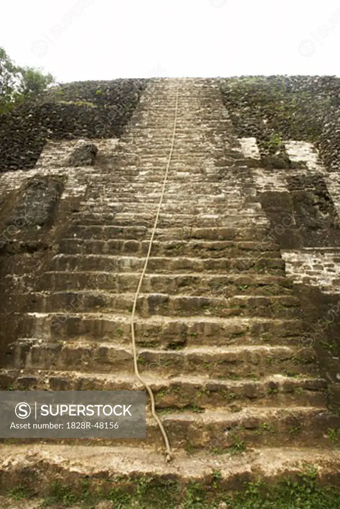 Mayan Temple Stairs, Belize   