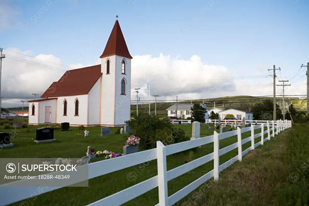Church and Cemetery, Ferryland, Newfoundland, Canada