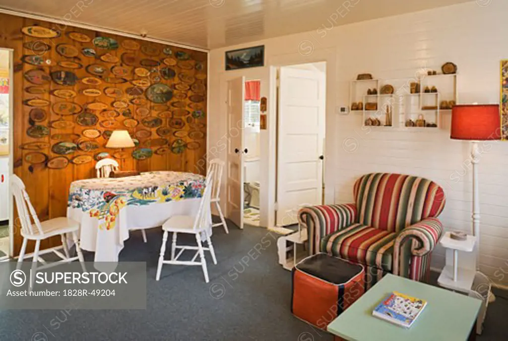Interior of Rental Cottage in Seaside, Oregon, USA   