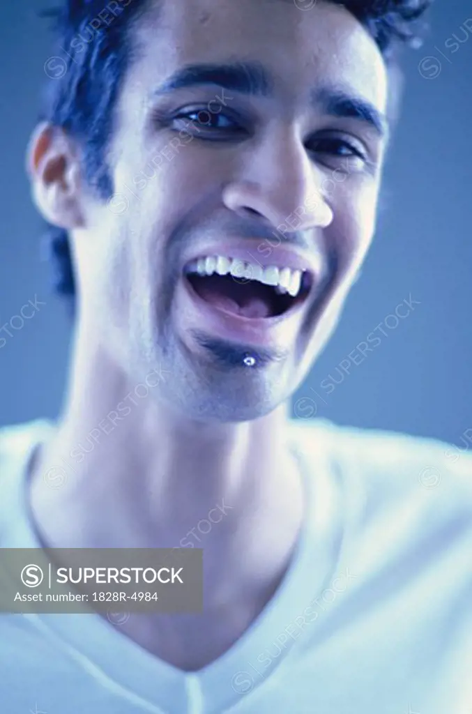Portrait of Man Laughing   