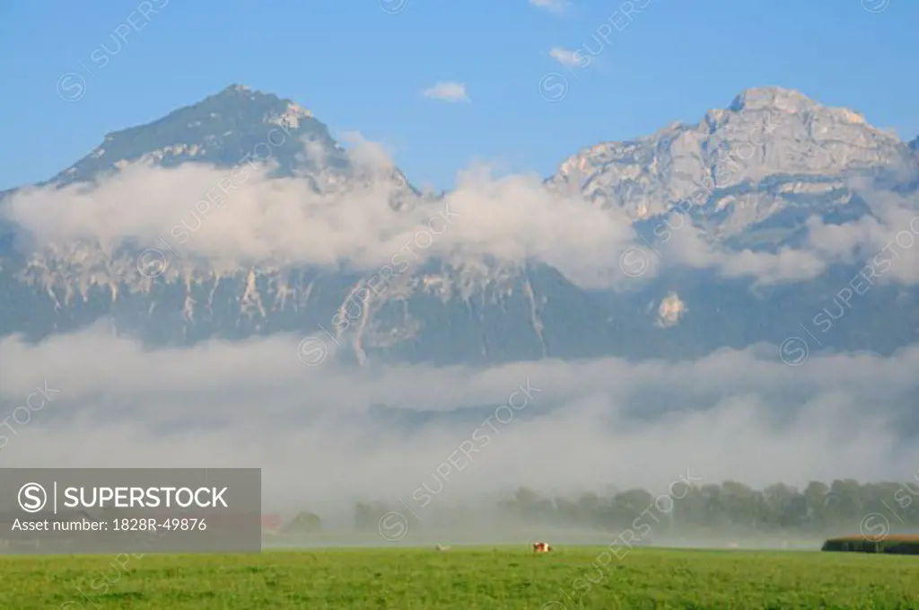 Fog and Mountains, Austria   