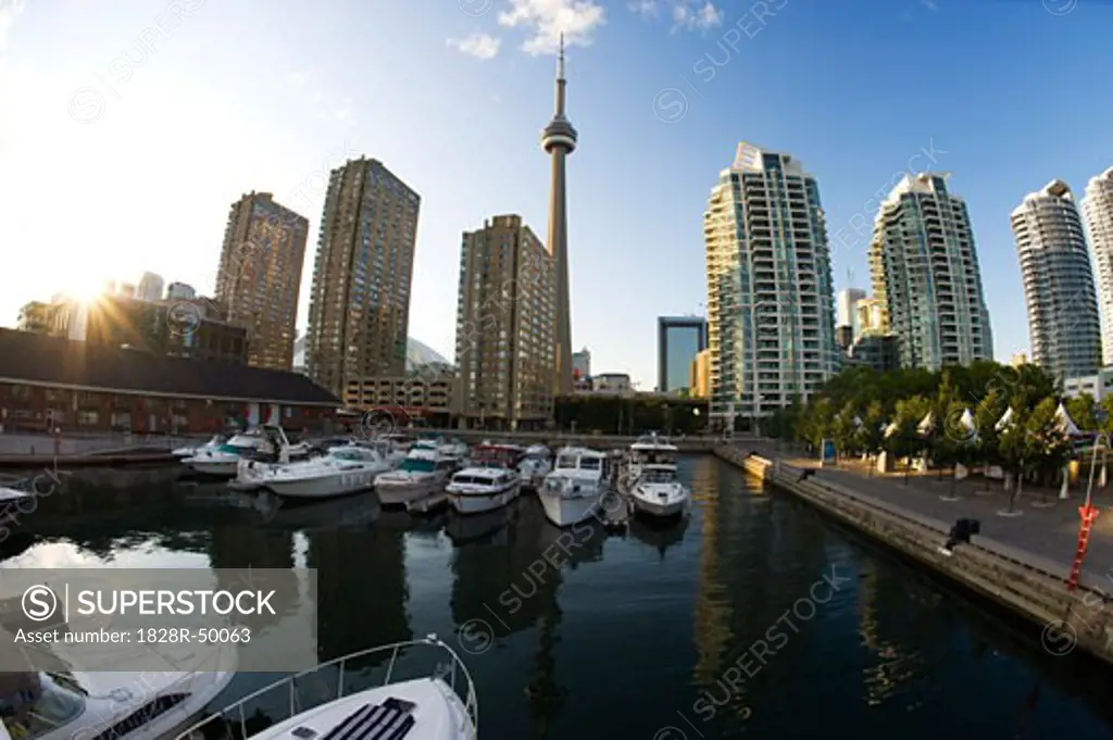 Toronto Harbourfront at Dusk, Ontario, Canada   