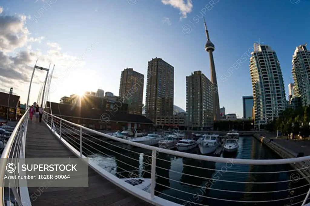 Toronto Harbourfront at Dusk, Ontario, Canada   