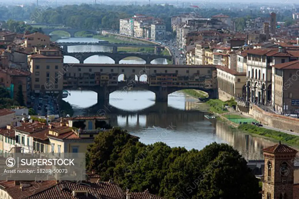 Ponte Vecchio, River Arno, Florence, Tuscany, Italy   