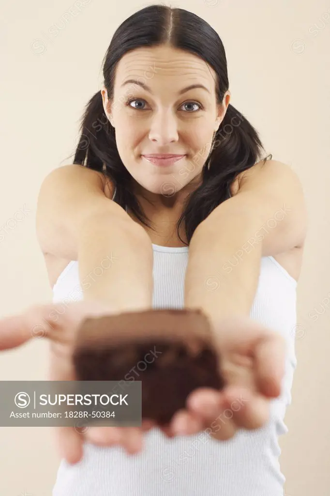 Woman Holding Brownie   