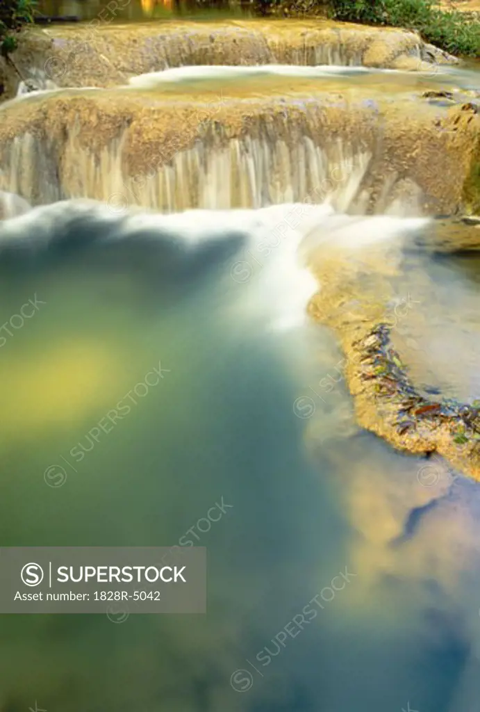 Water Rushing over Rocks, Agua Azul National Park, Chiapas, Mexico   