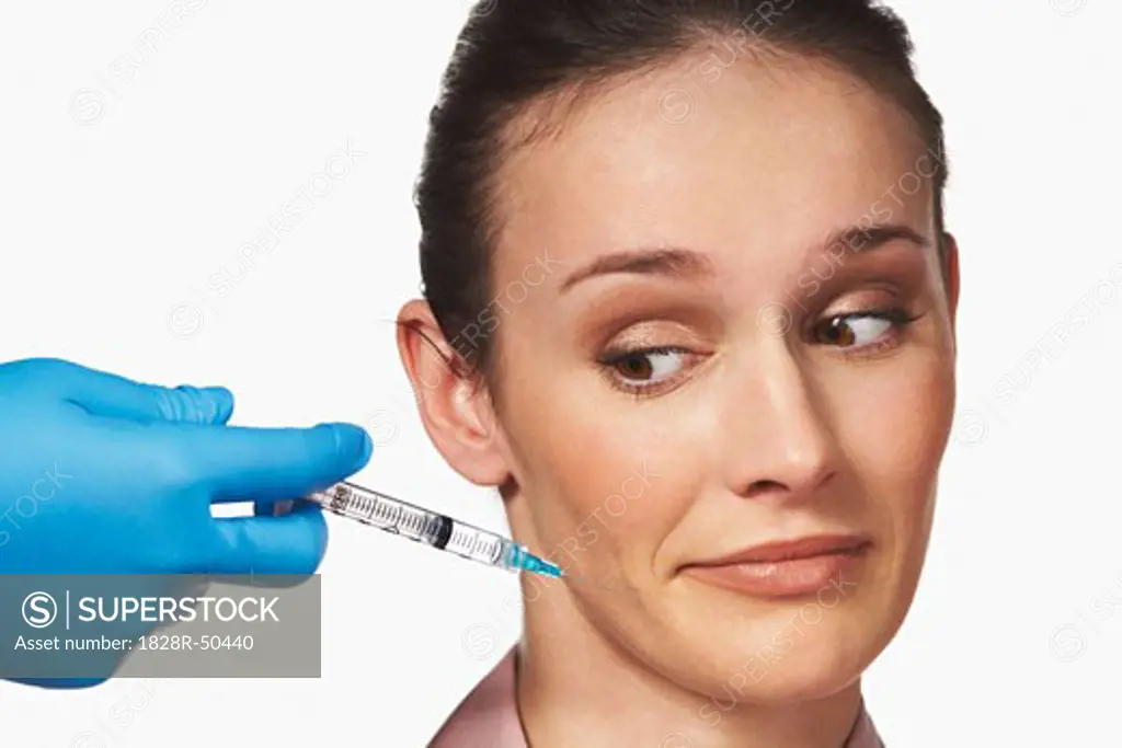 Woman Getting Botox Injection   