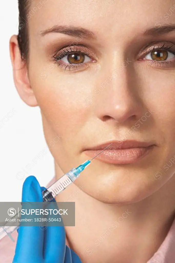 Woman Getting Botox Injection   