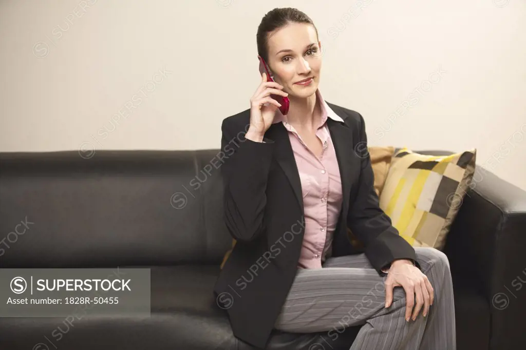 Portrait Of Woman Using Cell Phone   