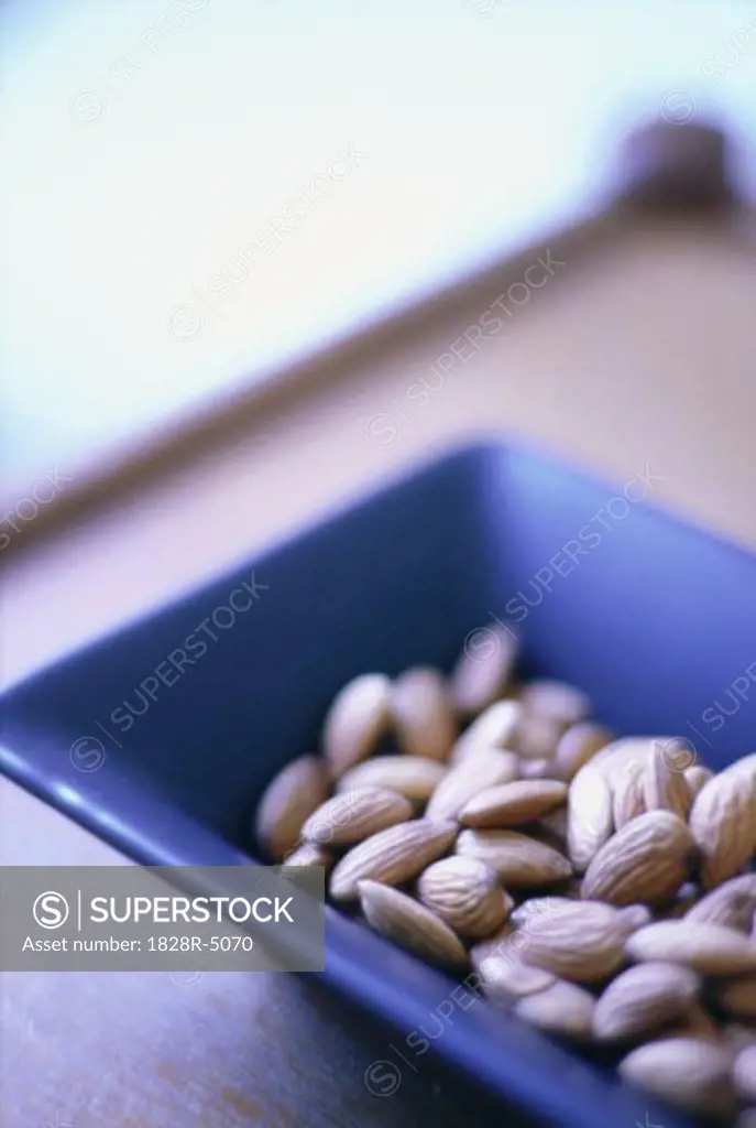 Close-Up of Bowl of Almonds   