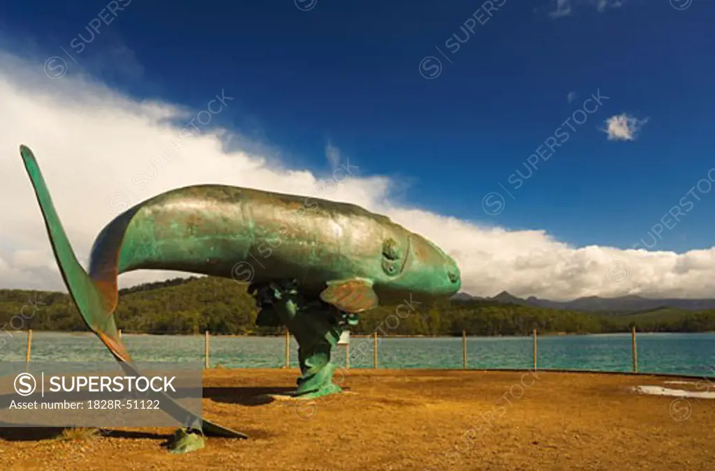 Whale Sculpture, Recherche Bay, Tasmania, Australia   