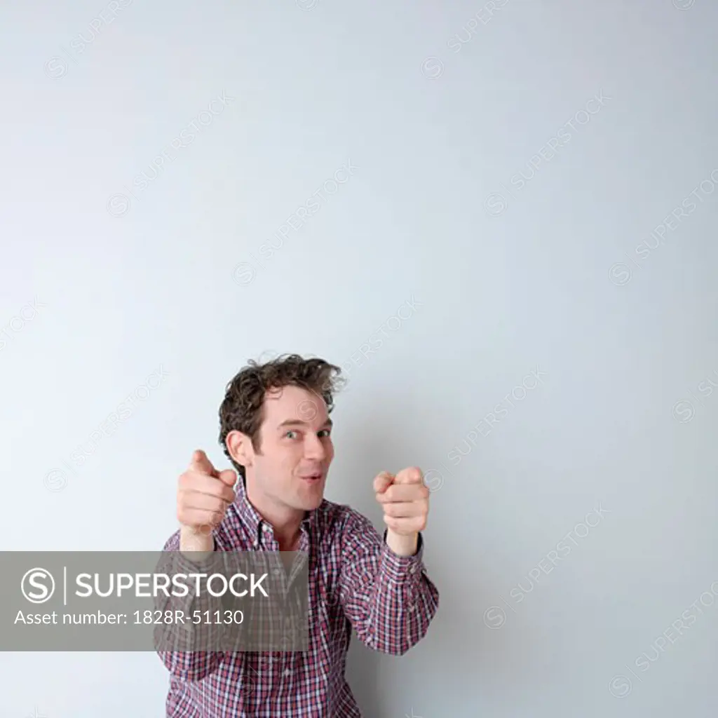 Man Pointing at Camera   