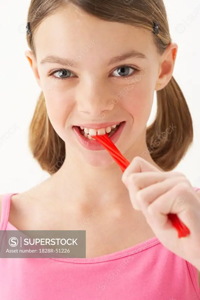 Girl Eating Licorice   