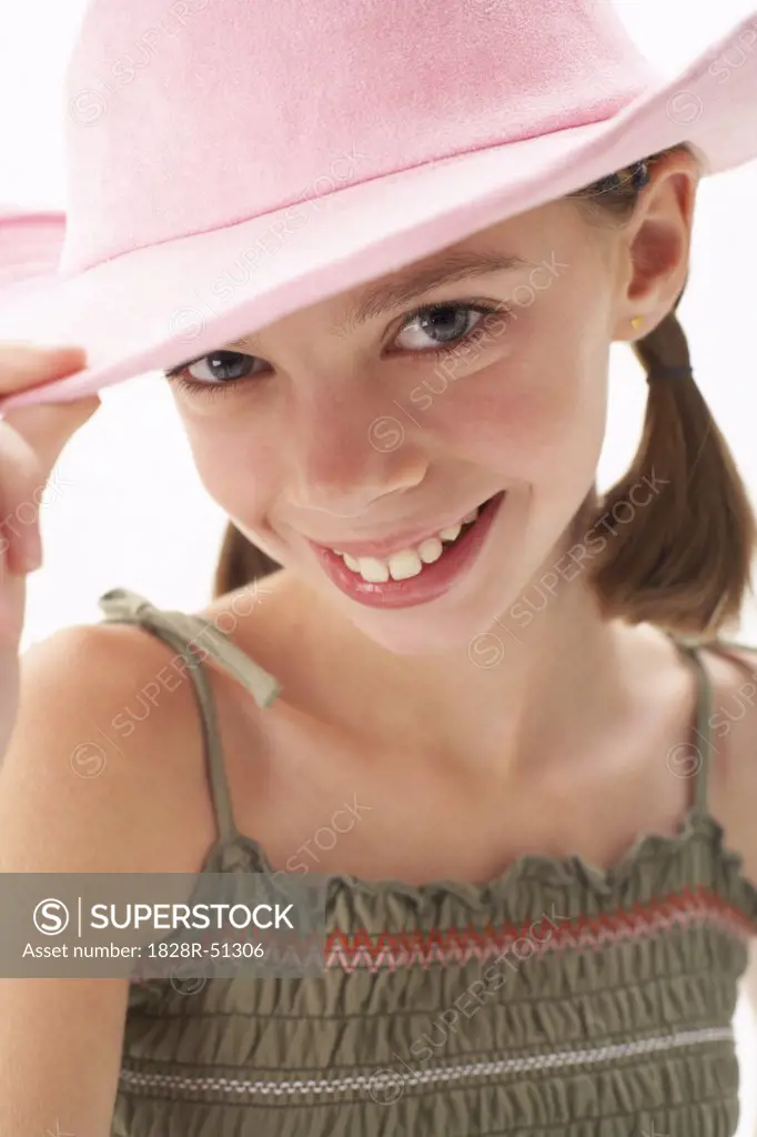 Girl Tipping Hat   