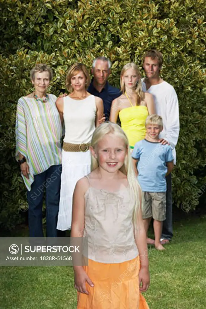Portrait of Girl with Family   
