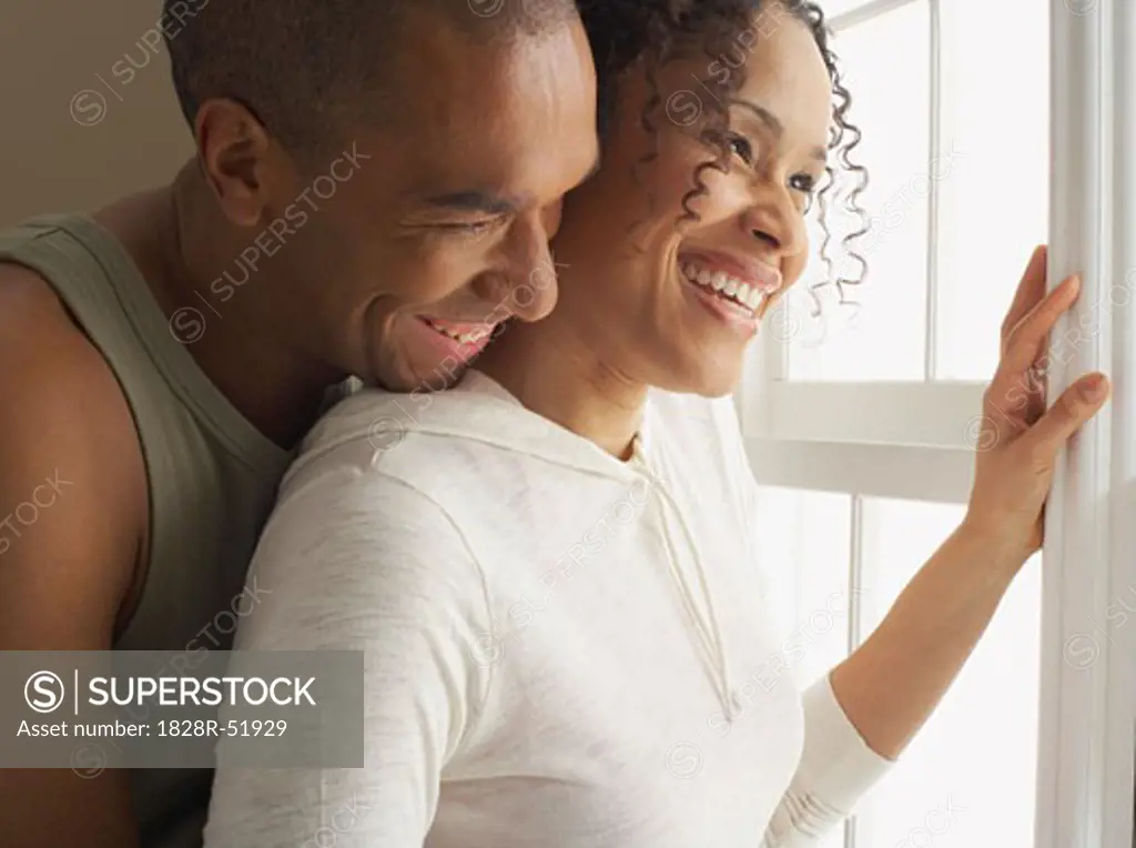 Portrait of Couple Laughing   