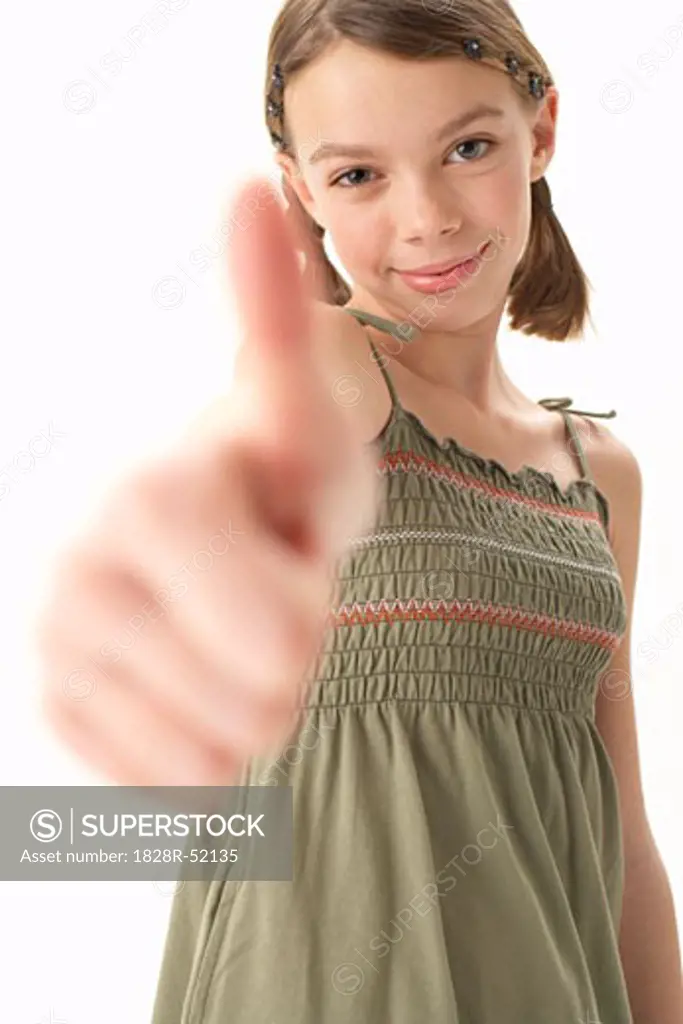 Girl Giving Thumbs Up   
