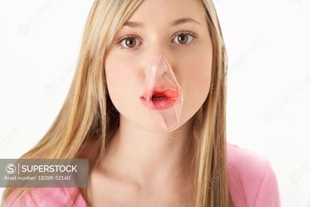 Girl Chewing Bubblegum   
