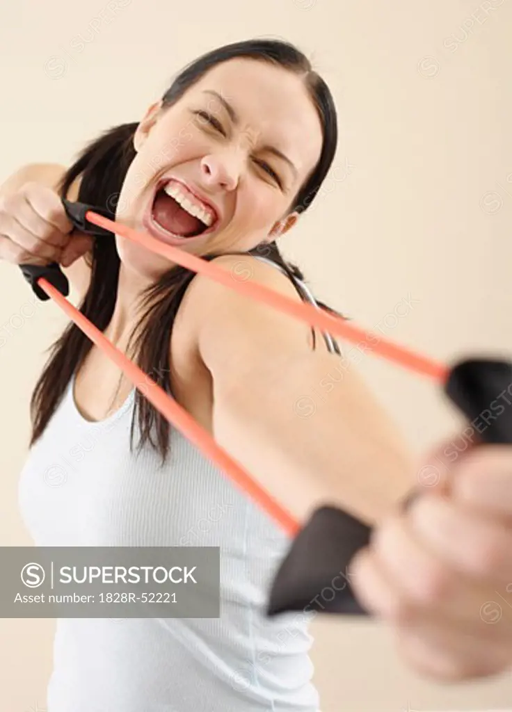 Woman With Exercise Band   