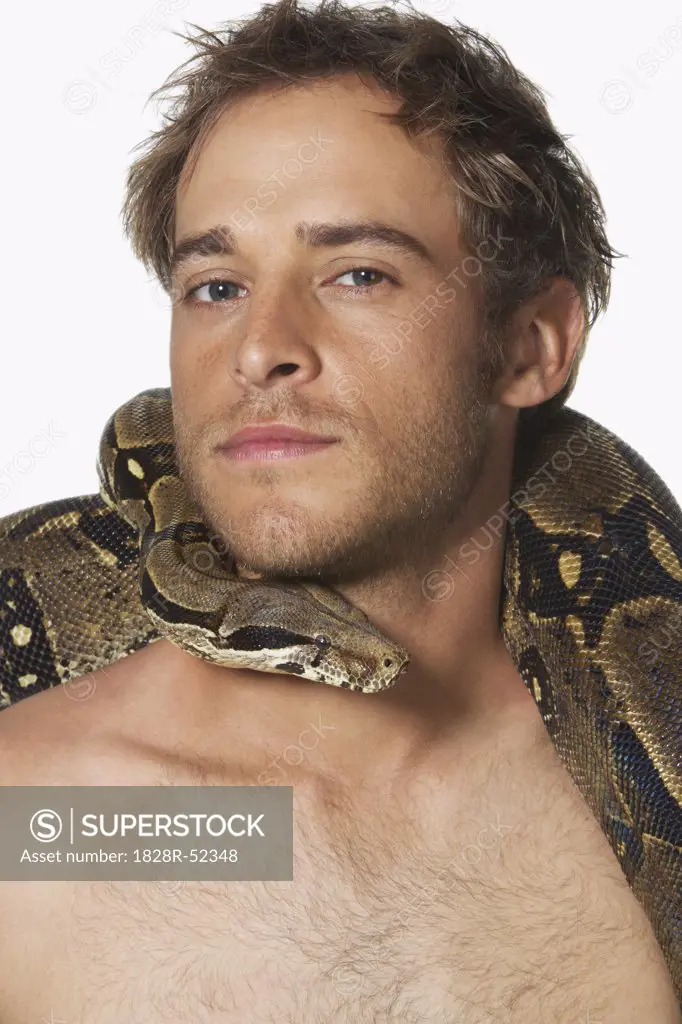 Portrait of Man with Snake   