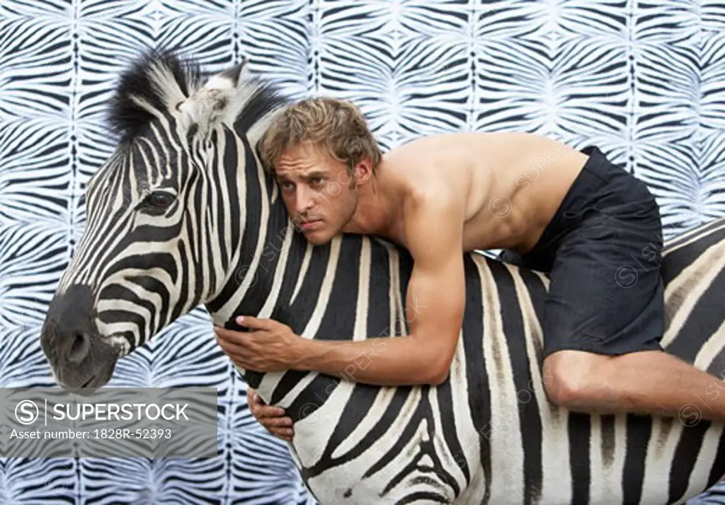 Man with Zebra   
