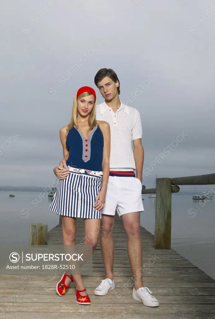 Portrait of Couple on Dock   