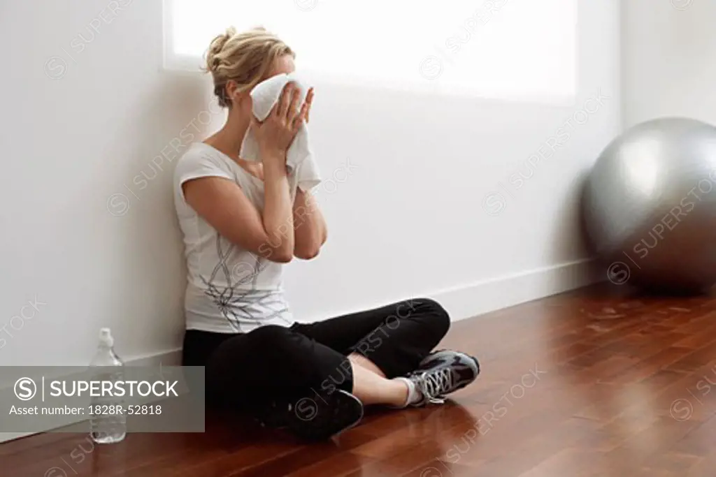 Woman Resting from Exercise   