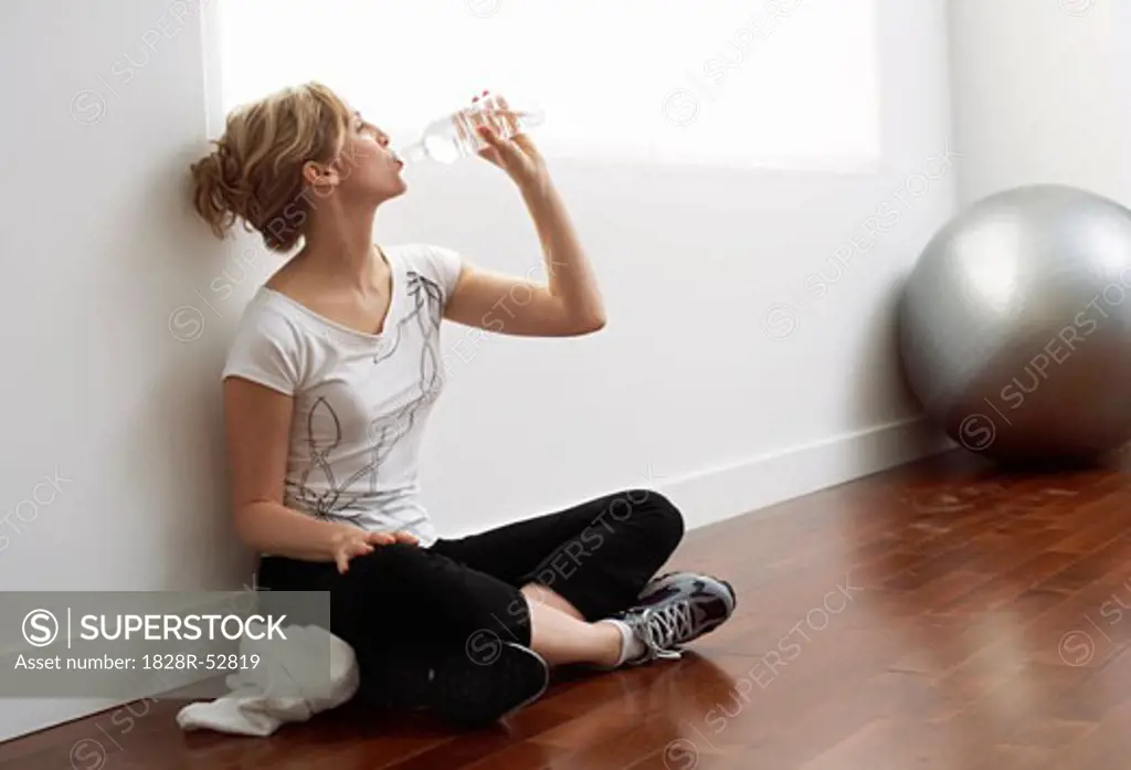 Woman Resting from Exercise   
