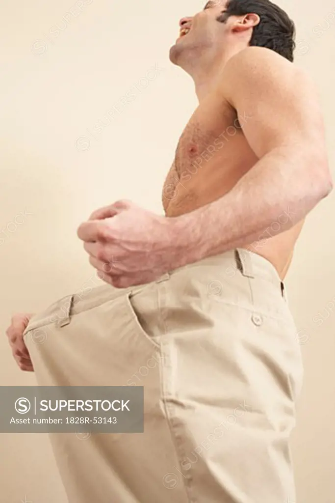 Man Wearing Oversized Pants   
