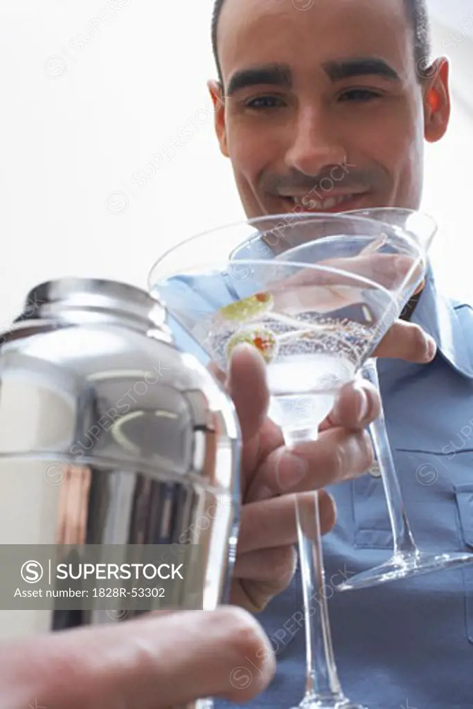 Man Holding Martini   