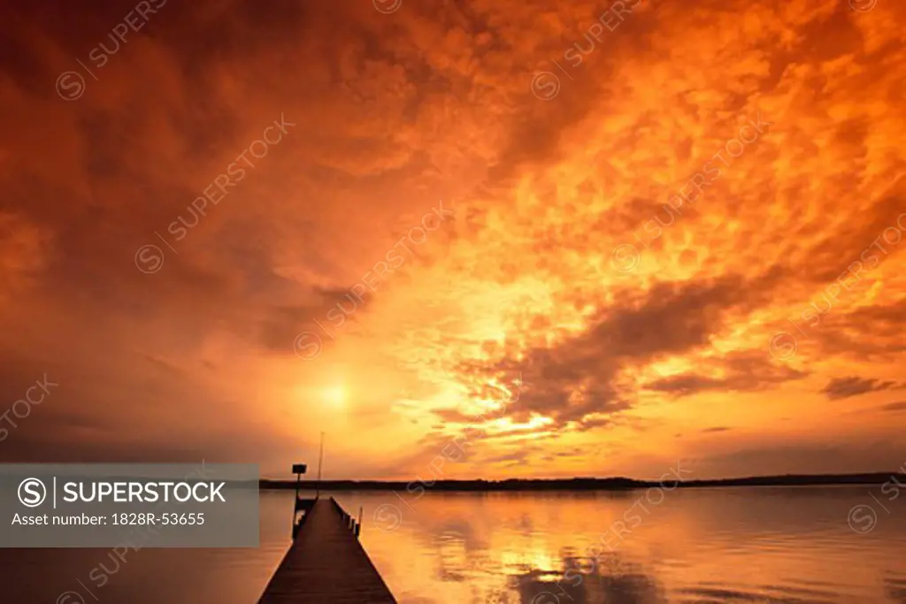 Sunset, Lake Starnberg, Bavaria, Germany   