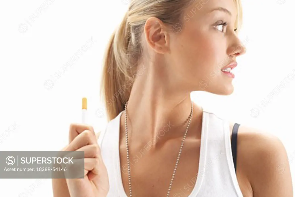 Girl Holding Cigarette   