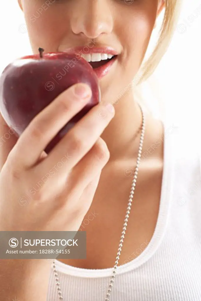 Girl Eating Apple   
