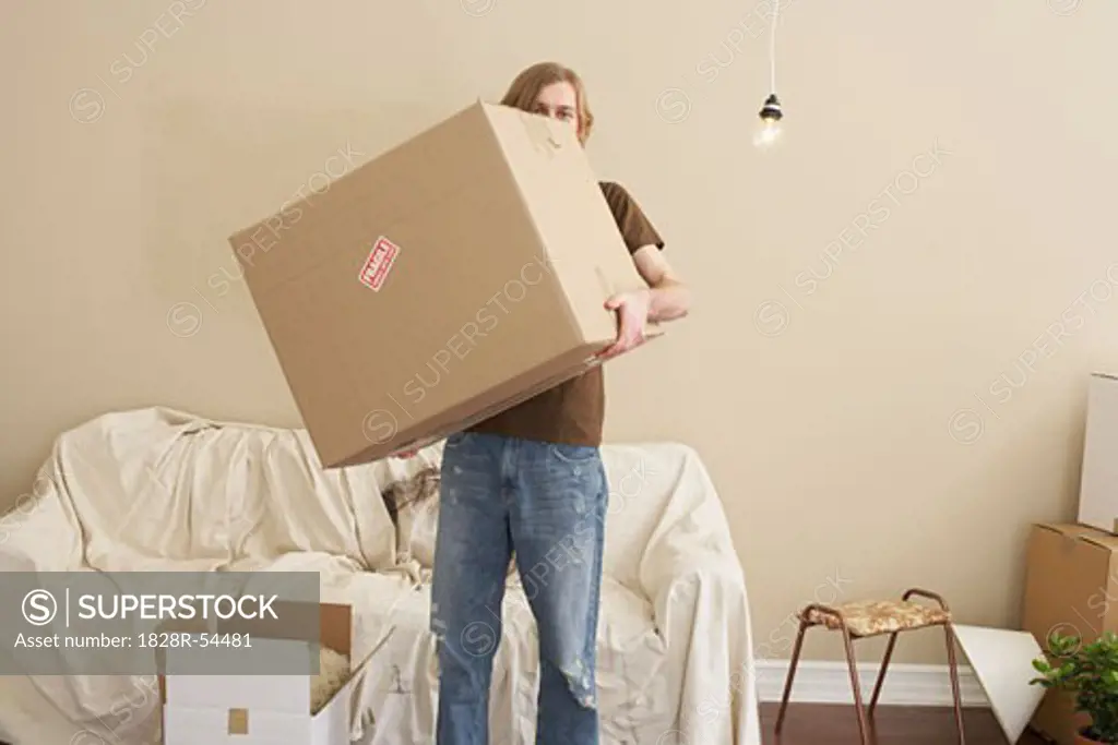 Man Lifting Box   