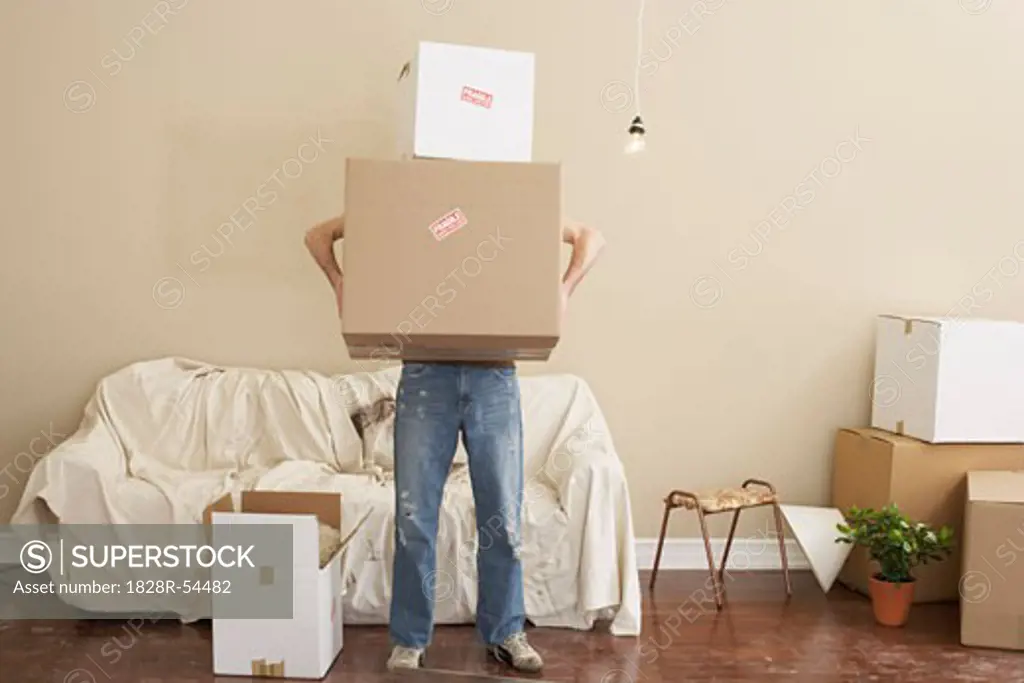 Man Lifting Boxes   