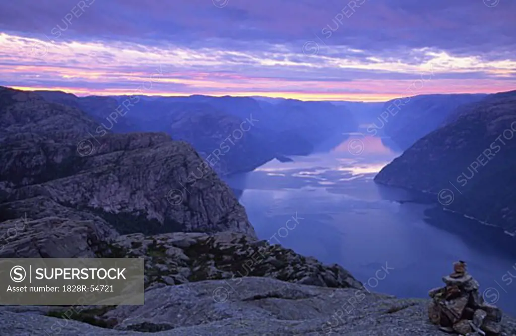 Lysefjord at Dawn, Ryfylke, Norway   