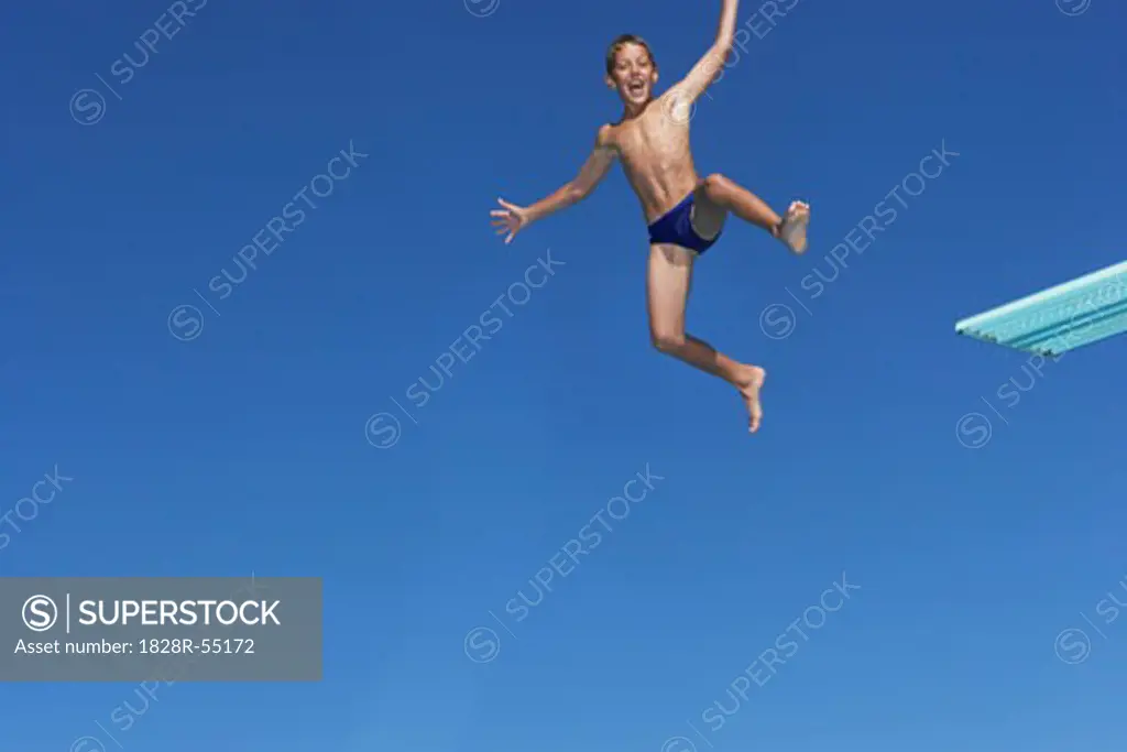 Boy Diving   