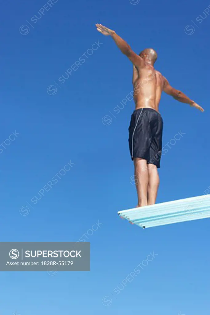 Man on Diving Board   