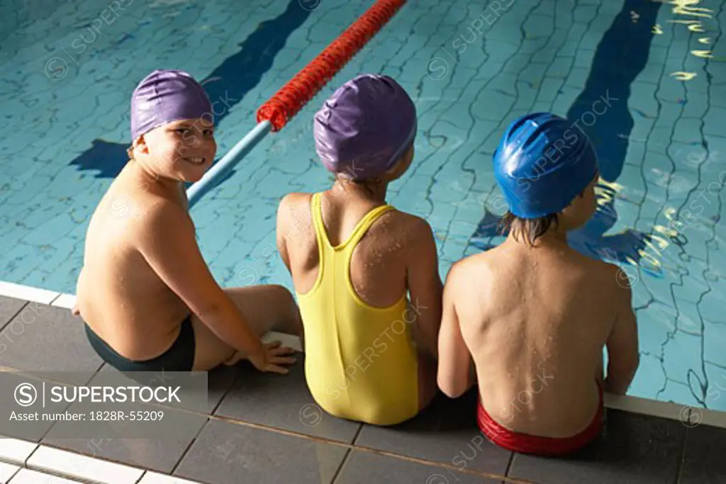 Swimmers on Pool Side   