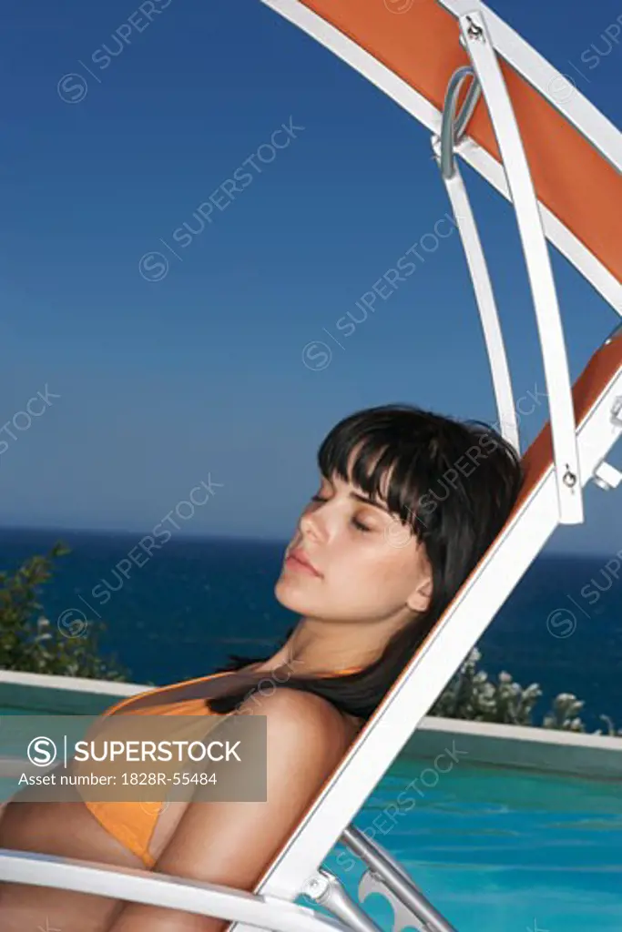 Woman At Poolside   