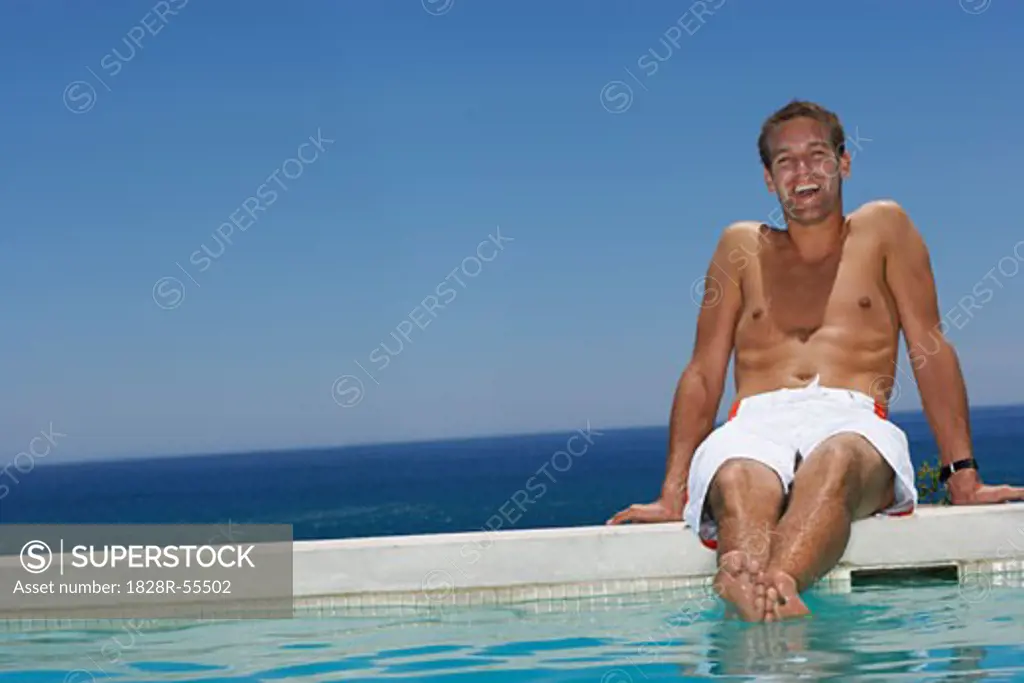 Man At Poolside   
