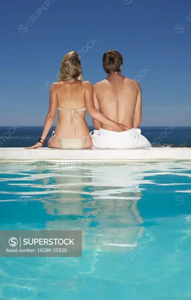 Man and Woman At Poolside   