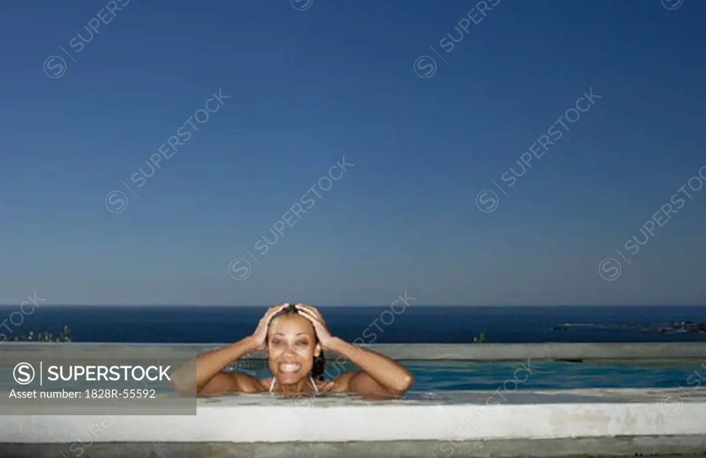 Woman In Swimming Pool   