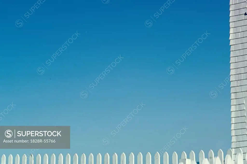 White Picket Fence, Maine, USA   