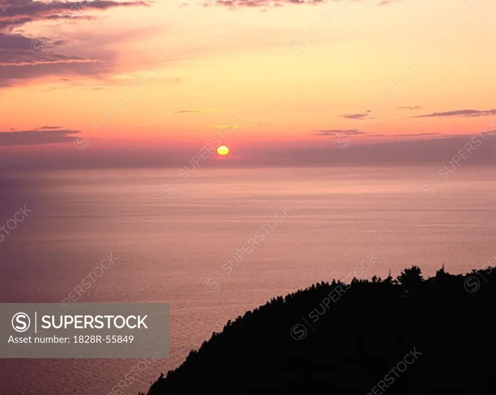 Sunset, Gulf of St. Lawrence, Cape Breton, Nova Scotia, Canada   