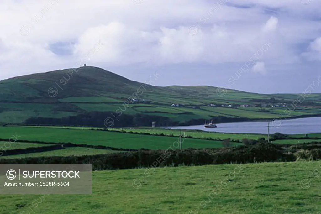 Overview of Landscape and Water, Dingle Peninsula, Ireland   
