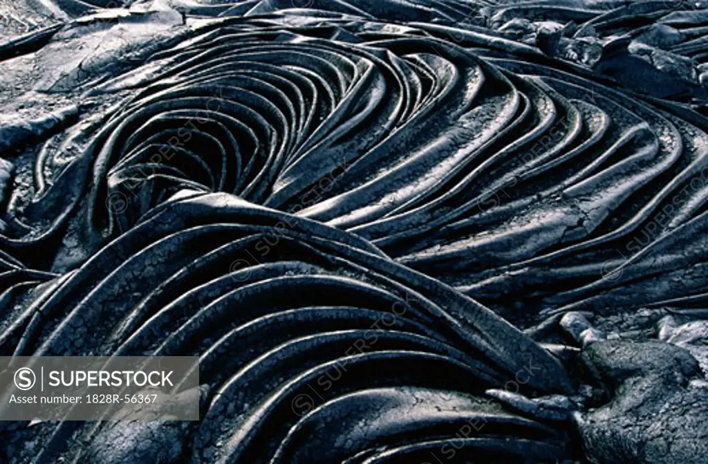 Lava Crust Formation, Hawaii Volcanoes National Park, Hawaii, USA   