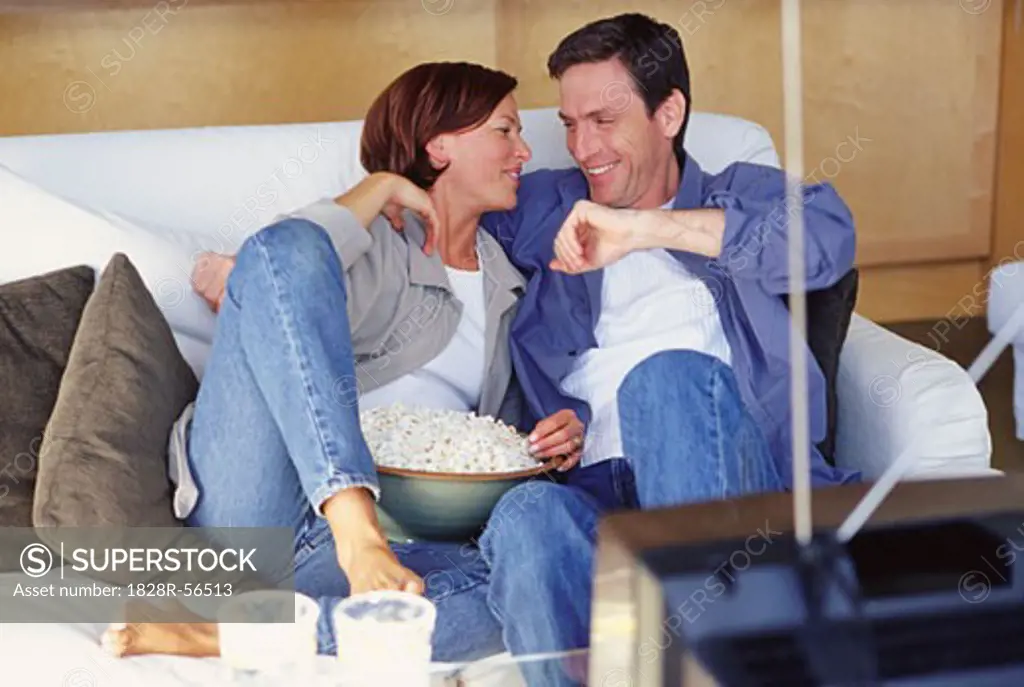 Couple Watching Television   