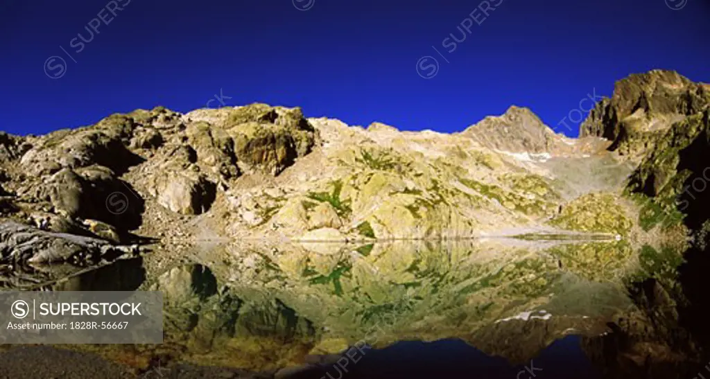Aiguilles Rouges Reflected in Lac Blanc, Chamonix, France   