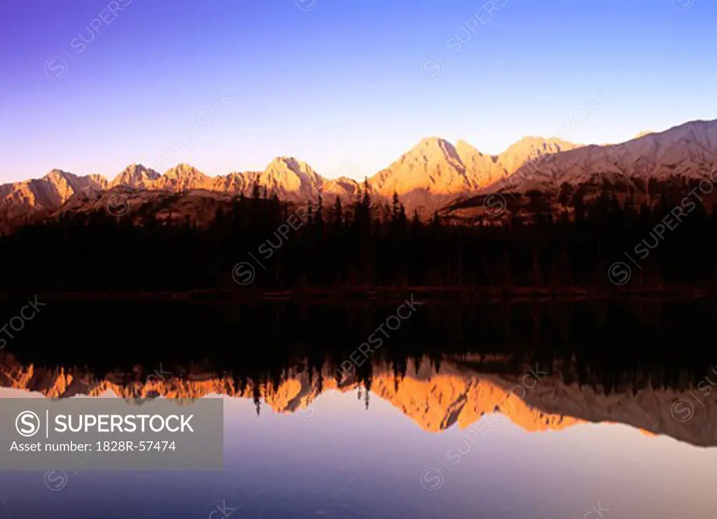Sunset, Kananaskis Lake, Peter Lougheed Provincial Park, Alberta, Canada   